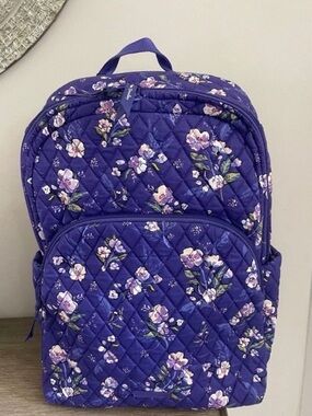 Vera Bradley backpack Purple wild roses large backpack Floral